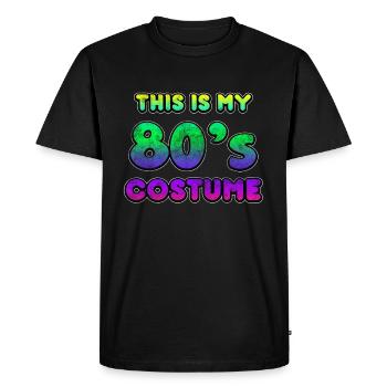 Années 80 - T-shirt Premium bio Homme - noir - Devant - Nico (187cm)