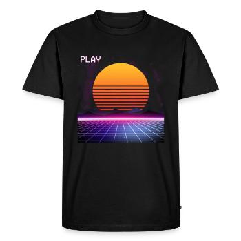 80s 80s soirée à thème 1980 cadeau disco - T-shirt Premium bio Homme - noir - Devant - Nico (187cm)