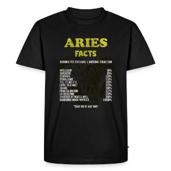 Bélier - T-shirt Premium bio Homme - noir - Devant - Nico (187cm)