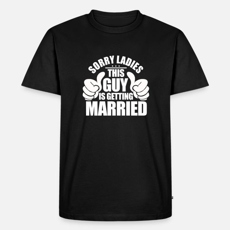 Junggeselle - Männer Premium Bio T-Shirt - Schwarz