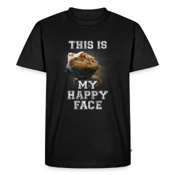 Bearded Dragon - Men's Premium Organic T-Shirt - black - Front - Nico (187cm)