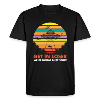 Ufo Alien Aliens Alien Planet Gift - T-shirt Premium bio Homme - noir - Devant - Nico (187cm)