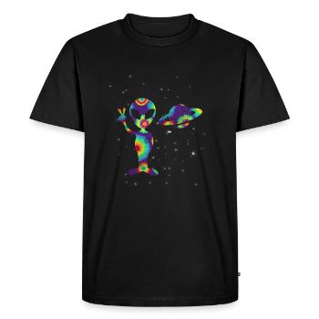 étranger - T-shirt Premium bio Homme - noir - Devant - Nico (187cm)