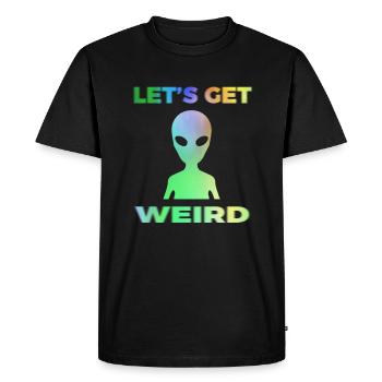 Alien Aliens Ufo Extraterrestrial Gift - Men's Premium Organic T-Shirt - black - Front - Nico (187cm)