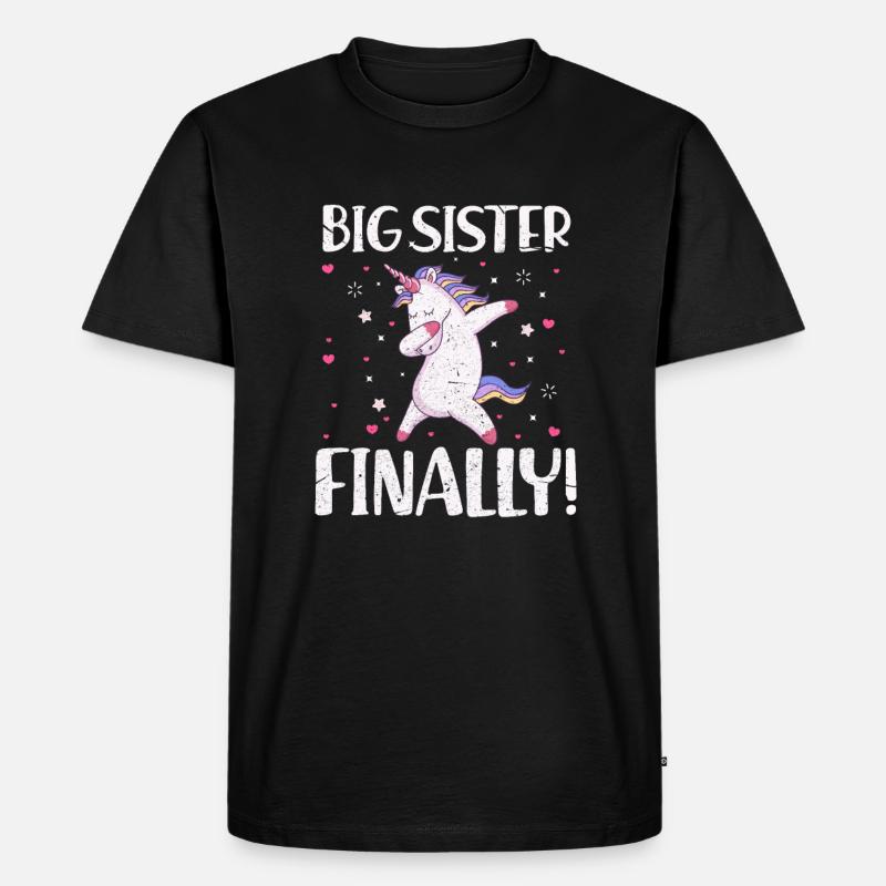 Grosse Schwester - Männer Premium Bio T-Shirt - Schwarz