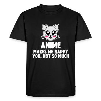 Anime - T-shirt Premium bio Homme - noir - Devant - Nico (187cm)