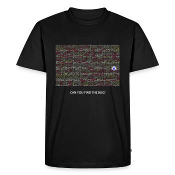 Programmer, coder, bugs, debugging - Men's Premium Organic T-Shirt - black - Front - Nico (187cm)