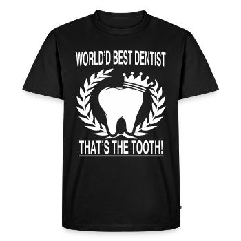 Dentiste dentistes dire cadeau - T-shirt Premium bio Homme - noir - Devant - Nico (187cm)