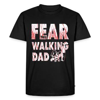 Walking Dad Father's Day Father Gift - Men's Premium Organic T-Shirt - black - Front - Nico (187cm)