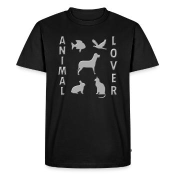 Bien-être animal, Animaux, Amoureux des animaux, Cadeau - T-shirt Premium bio Homme - noir - Devant - Nico (187cm)