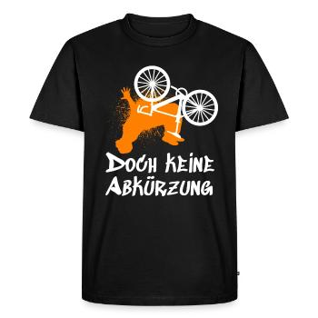 Mountainbike Abkürzung - Männer Premium Bio T-Shirt - Schwarz - Vorne - Nico (187cm)