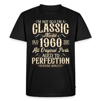 1960 Vintage Born Vintage Cadeau d’anniversaire - T-shirt Premium bio Homme - noir - Devant - Nico (187cm)