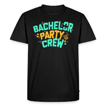 Bachelor party crew - Men's Premium Organic T-Shirt - black - Front - Nico (187cm)