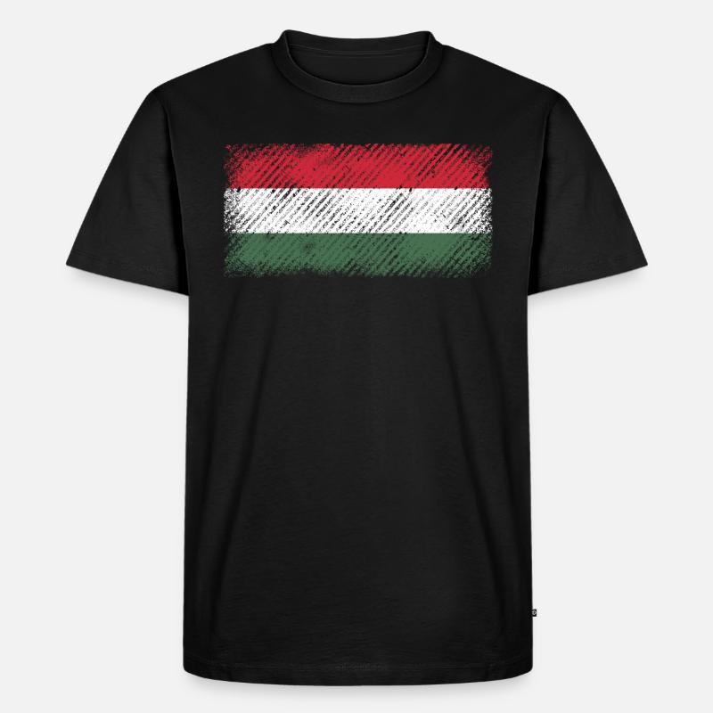 Ungarn - Männer Premium Bio T-Shirt - Schwarz