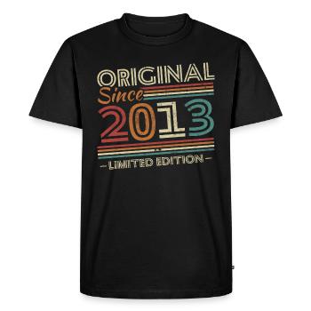 Original 2013 Vintage Birthday Gift 2013 - Men's Premium Organic T-Shirt - black - Front - Nico (187cm)
