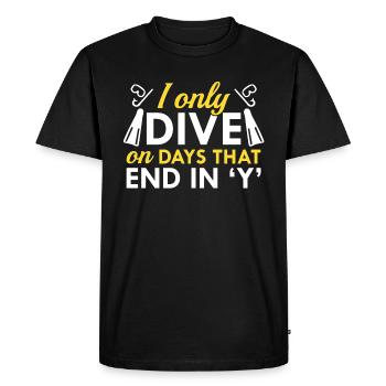 Diving I Only Dive - Men's Premium Organic T-Shirt - black - Front - Nico (187cm)
