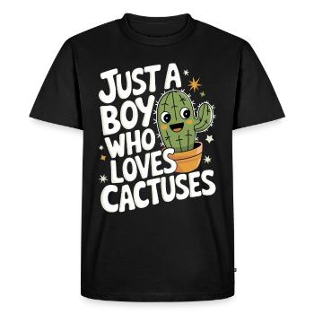 Cactus Cactus Plante du désert - T-shirt Premium bio Homme - noir - Devant - Nico (187cm)