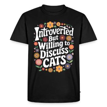 Introvert, antisocial, introvert - Men's Premium Organic T-Shirt - black - Front - Nico (187cm)