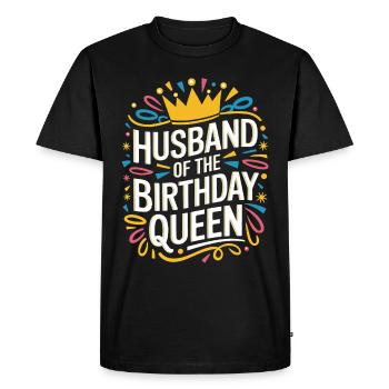 Mari, Conjoint, Famille, Mariage - T-shirt Premium bio Homme - noir - Devant - Nico (187cm)