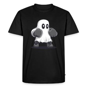 Boxing Ghost - Men's Premium Organic T-Shirt - black - Front - Nico (187cm)
