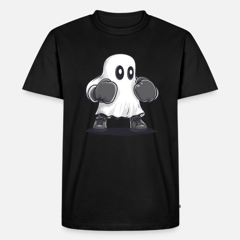 Boxender Geist - Männer Premium Bio T-Shirt - Schwarz