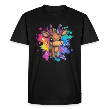 Fauve sur l’explosion de couleurs - T-shirt Premium bio Homme - noir - Devant - Nico (187cm)