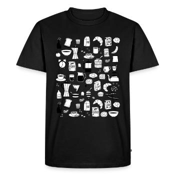 Breakfast - Men's Premium Organic T-Shirt - black - Front - Nico (187cm)