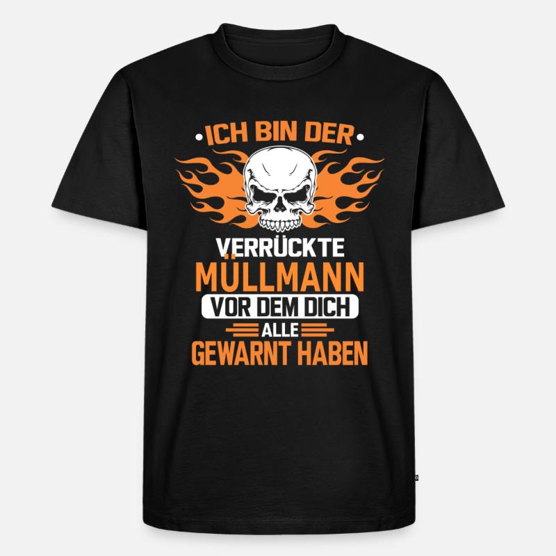 MÜLLMANN - Männer Premium Bio T-Shirt - Schwarz