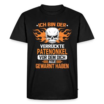PATENONKEL - Männer Premium Bio T-Shirt - Schwarz - Vorne - Nico (187cm)