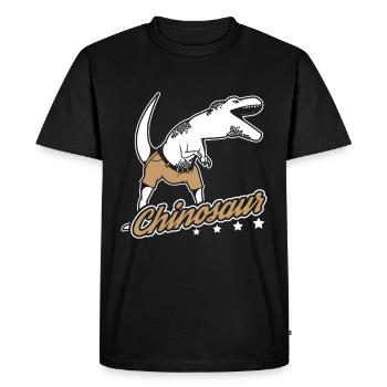 Chinosaur - Dinosaur Dino T-Rex Reptils Poison - Men's Premium Organic T-Shirt - black - Front - Nico (187cm)