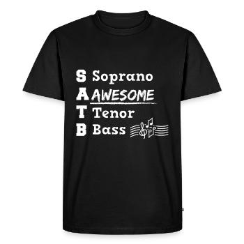 Soprano-awesome-bas ténor Altos Music Choir Gift - T-shirt Premium bio Homme - noir - Devant - Nico (187cm)