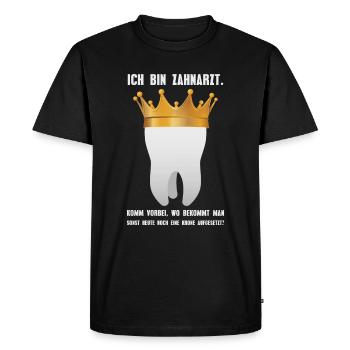 I am dentist - toothpaste practice patient - Men's Premium Organic T-Shirt - black - Front - Nico (187cm)