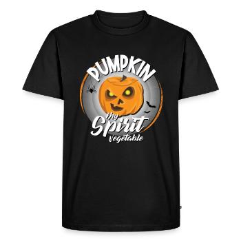 Citrouille mon esprit citrouille de légumes Halloween - T-shirt Premium bio Homme - noir - Devant - Nico (187cm)