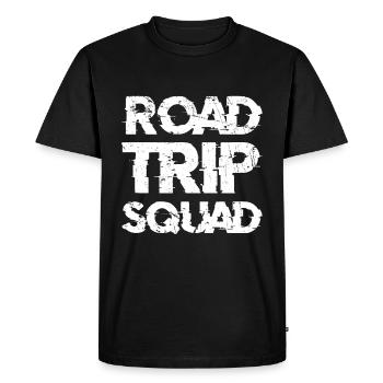 Road Trip Squad - Car traffic Travel Street Trip - Men's Premium Organic T-Shirt - black - Front - Nico (187cm)