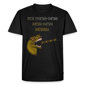 Math dinosaure dinosaure t-rex amusement math - T-shirt Premium bio Homme - noir - Devant - Nico (187cm)