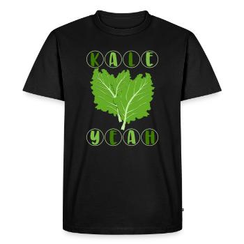 Kale Yeah - T-shirt Premium bio Homme - noir - Devant - Nico (187cm)