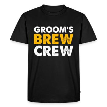 Crew Brew Crew - Fête - T-shirt Premium bio Homme - noir - Devant - Nico (187cm)