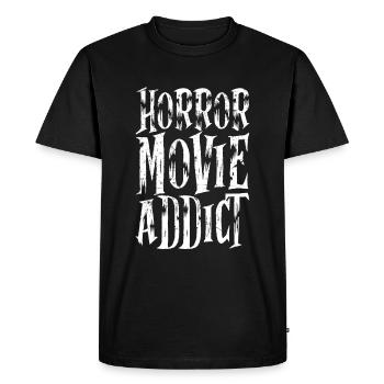Accro au film d'horreur - T-shirt Premium bio Homme - noir - Devant - Nico (187cm)