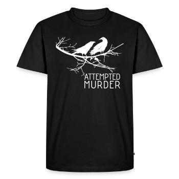 Tentative de meurtre - Oiseau - T-shirt Premium bio Homme - noir - Devant - Nico (187cm)