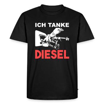 Je carburant carburant voiture cadeau - T-shirt Premium bio Homme - noir - Devant - Nico (187cm)