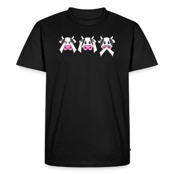 Cow Cow - T-shirt Premium bio Homme - noir - Devant - Nico (187cm)