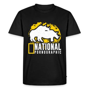 Pornographique Nationale - T-shirt Premium bio Homme - noir - Devant - Nico (187cm)