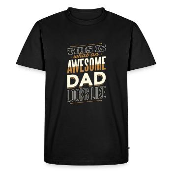 Fantastique cadeau de fête des pères papa - T-shirt Premium bio Homme - noir - Devant - Nico (187cm)