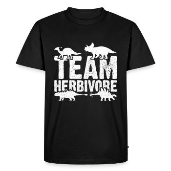Équipe Herbivore - Dinasaur - T-shirt Premium bio Homme - noir - Devant - Nico (187cm)
