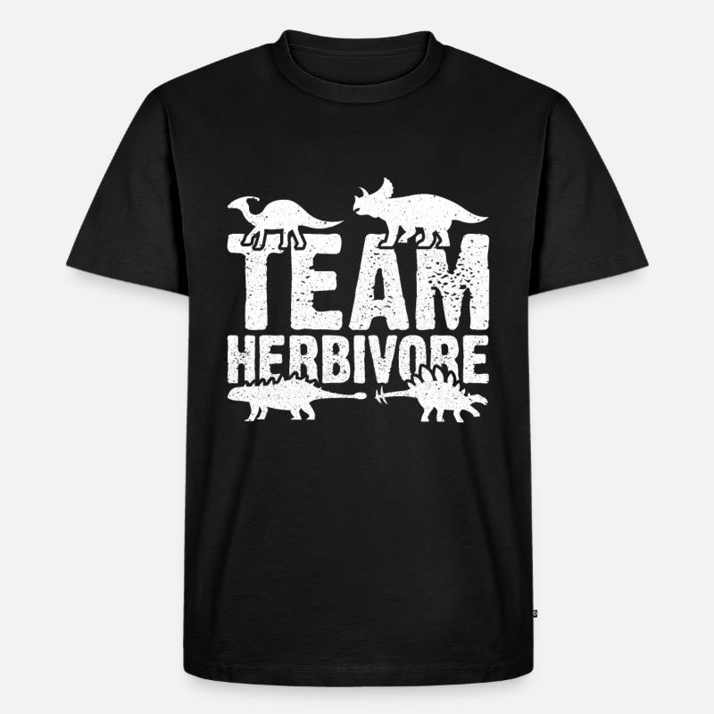 Team Herbivore - Dinasaur - Männer Premium Bio T-Shirt - Schwarz