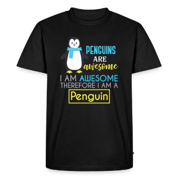 Manchots manchots - T-shirt Premium bio Homme - noir - Devant - Nico (187cm)