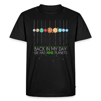 9 planètes planètes - T-shirt Premium bio Homme - noir - Devant - Nico (187cm)