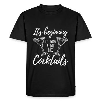 Il commence à ressembler beaucoup à des cocktails - T-shirt Premium bio Homme - noir - Devant - Nico (187cm)