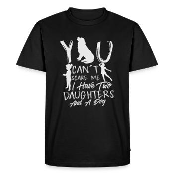 Chiens Deux filles maman maman chien chiot chemise de chien - T-shirt Premium bio Homme - noir - Devant - Nico (187cm)