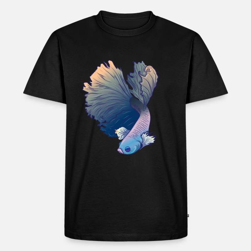 Betta Splendens Kampffisch Labyrinthfisch Geschenk - Männer Premium Bio T-Shirt - Schwarz